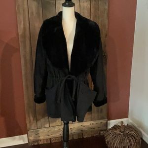 Woman’s faux fur/wool coat